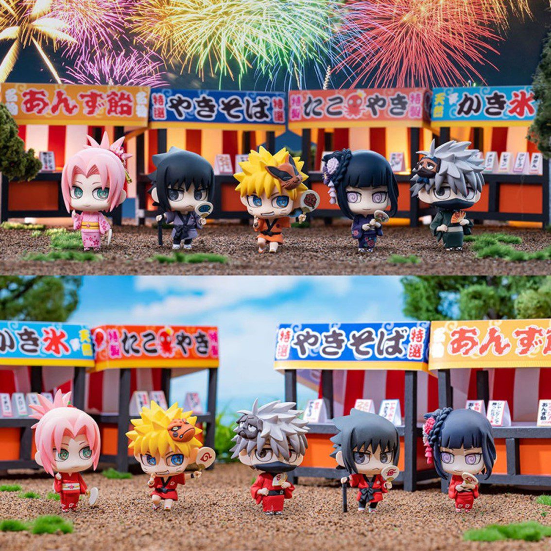 Set figuras megahouse naruto shippuden petit chara land 10th anniversary - Imagen 2