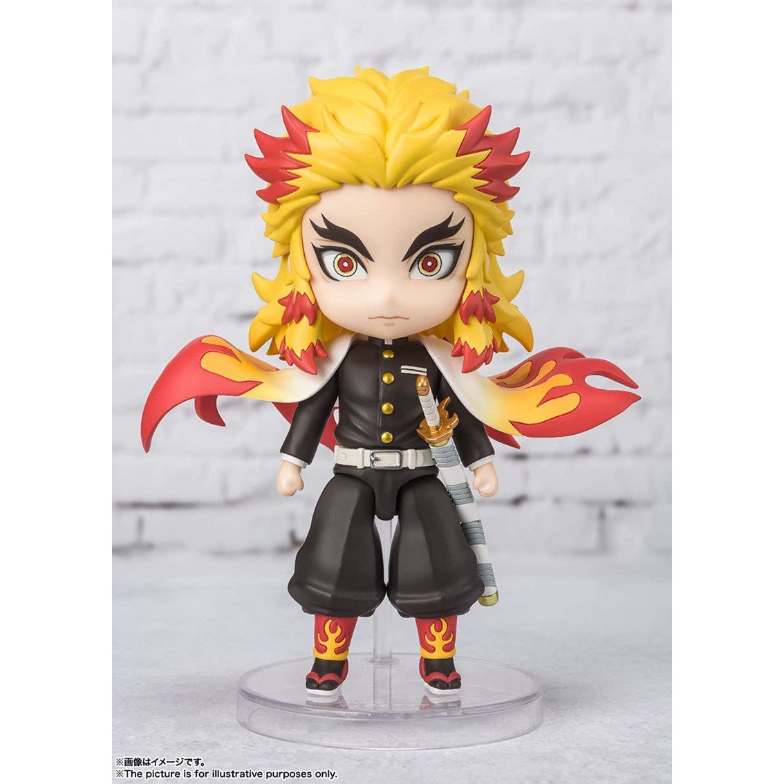 Figura tamashii nations demon slayer kimetsu no yaiba kyojuro rengoku flame breathing mugen train figuarts mini - Imagen 2