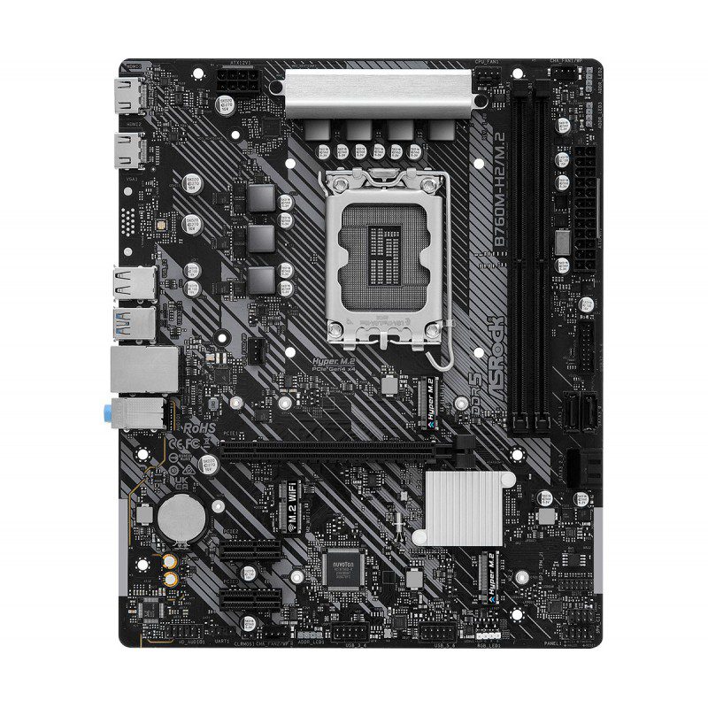 Placa base asrock b760m - h m.2 lga1700 matx - Imagen 2