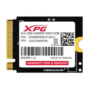 4711085942340 | P/N: SGAMMIXS55-512G-C | Cod. Artículo: DSP0000027099 Disco duro interno solido ssd adata xpg gammix s55 512gb m.2 2230