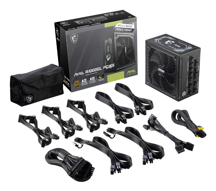 Fuente alimentacion msi mpg a1000gl gaming atx 1000w - Imagen 5