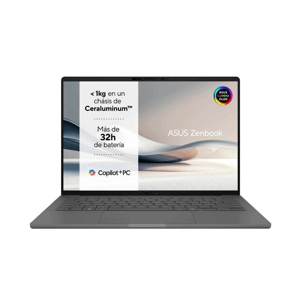 Portatil asus zenbook a14 ux3407qa - qd412w qualcom snapdragon x1 - 26 - 100 32gb ssd512gb 14 pulgadas w11 - Imagen 2