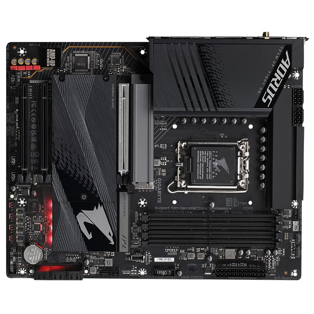 Placa base gigabyte 1700 z790 aorus elite ax atx - 4x ddr5 - 6x sata3 - 5x usb 3.2 - 1x usb tipo c - 4x usb 2.0 - Imagen 5