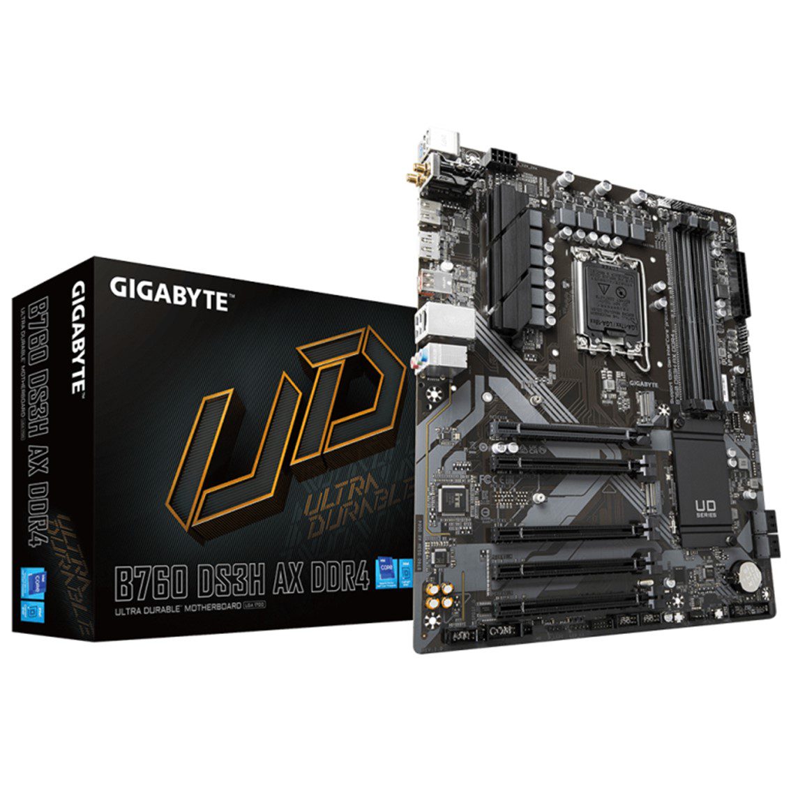 4719331850999 | P/N: B760 DS3H AX DDR4 | Cod. Artículo: DSP0000014342 Placa base gigabyte b760 ds3h ax 1700 atx - 4 x ddr4 - 4 x sata - 1 x dp - 1 x hdmi - 4 x usb 2.0 - 1 x usb 3.2 - 1 x usb tipo c