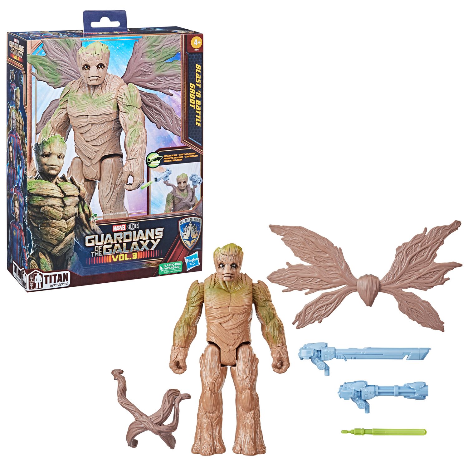 Figura hasbro marvel blast n' battle guardianes de la galaxia groot - Imagen 2