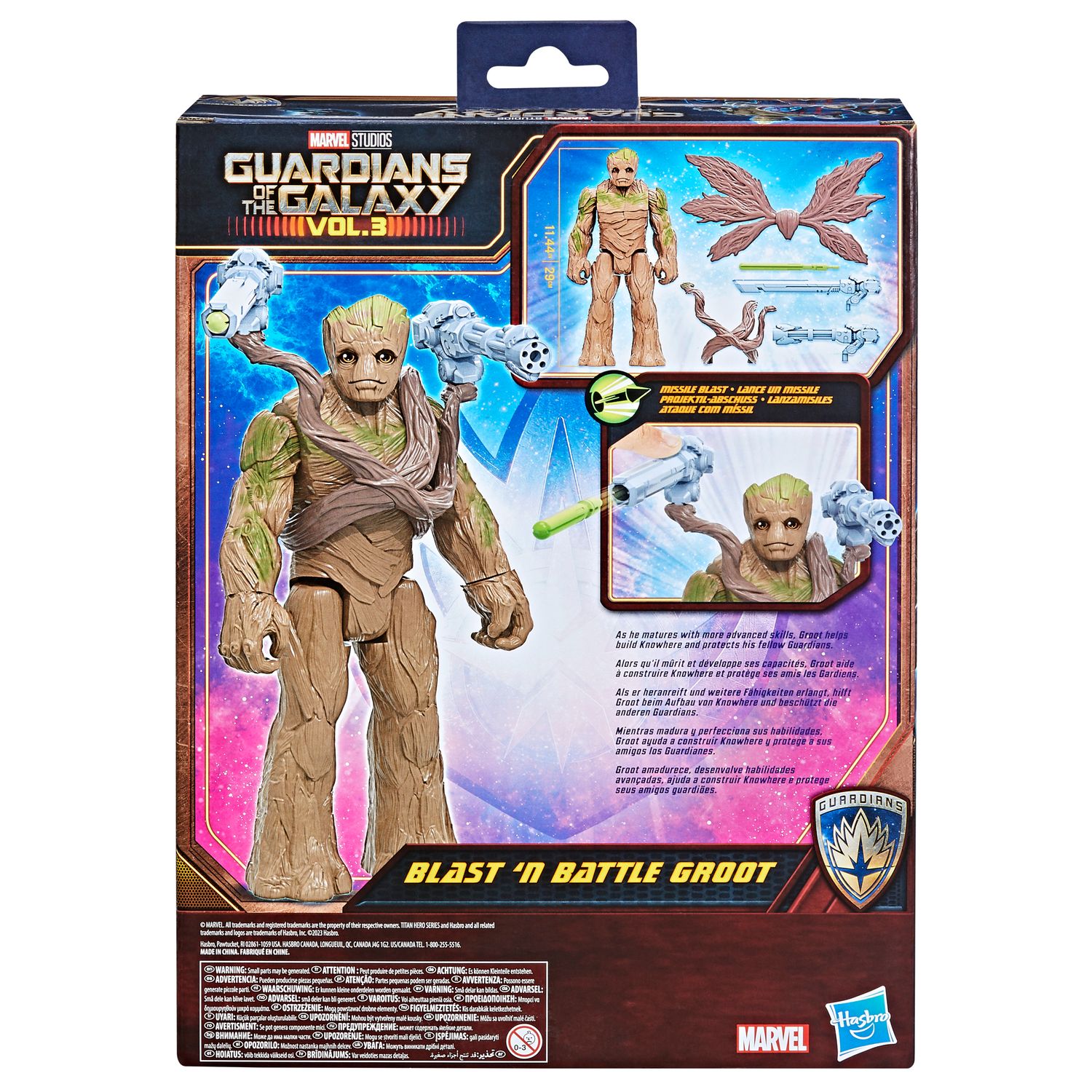 Figura hasbro marvel blast n' battle guardianes de la galaxia groot - Imagen 3