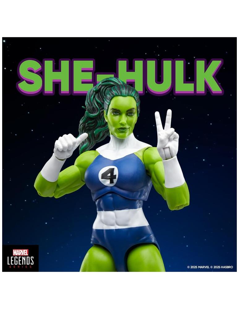 Figura hasbro marvel legends series retro fantastic four she hulk - Imagen 6