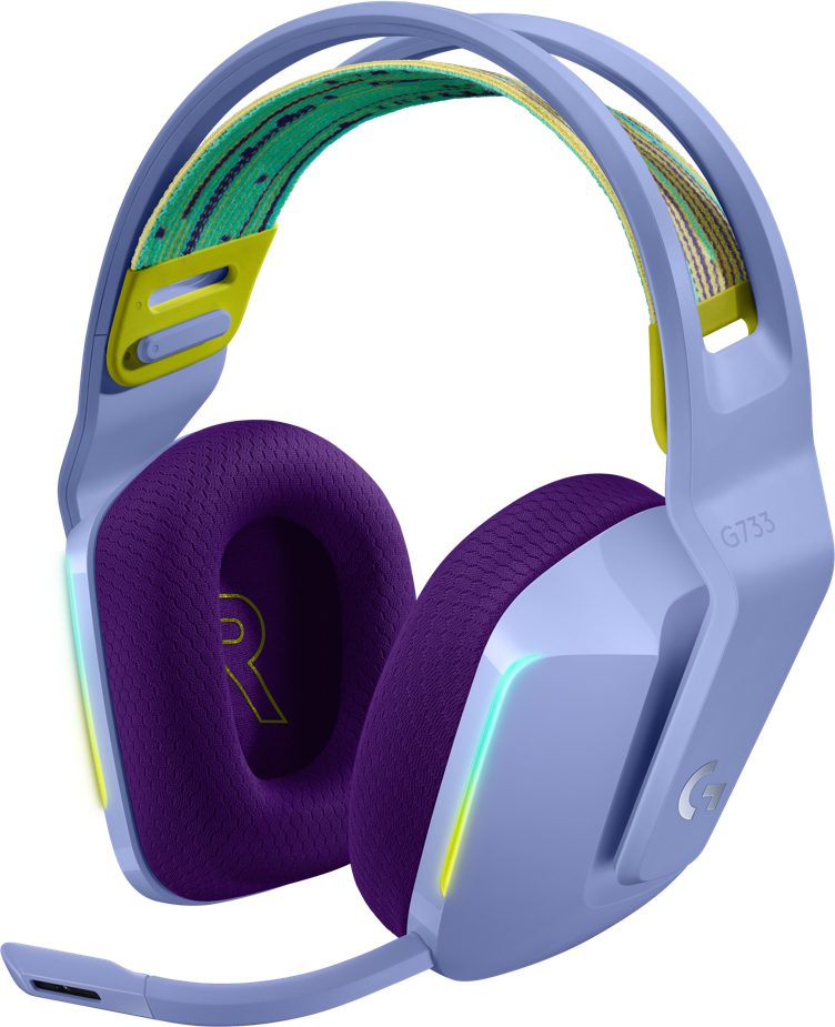 Auricular con microfono logitech g g7 gaming wireless inalambrico lila - Imagen 2