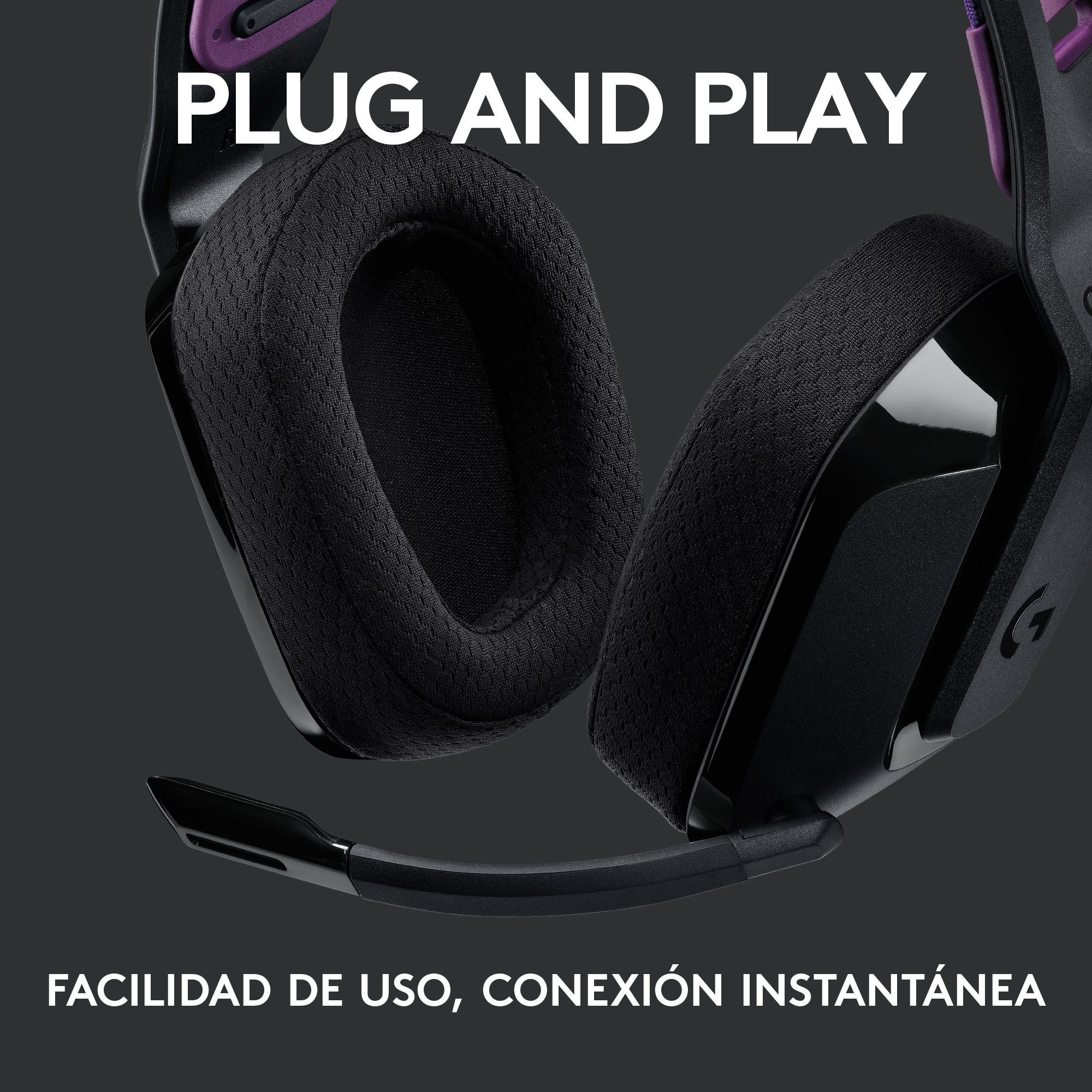 Auriculares con microfono logitech g g535 gaming wireless inalambrico negro - Imagen 8