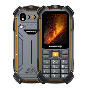 5902983634669 | P/N: TEL001027 | Cod. Artículo: DSP0000029313 Telefono movil rugerizado hammer boost 2 lte 2.4 pulgadas -  2mpx -  4g - negro - naranja
