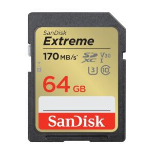 619659188610 | P/N: SDSDXV2-064G-GNCIN | Cod. Artículo: DSP0000033274 Tarjeta memoria secure digital sdxc 64gb sandisk extreme clase 10 uhs - i u3