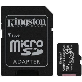 740617298697 | P/N: | Cod. Artículo: SDCS2/64GB Tarjeta memoria micro secure digital sd hc 64gb kingston canvas select plus clase 10 uhs - 1 + adaptador sd