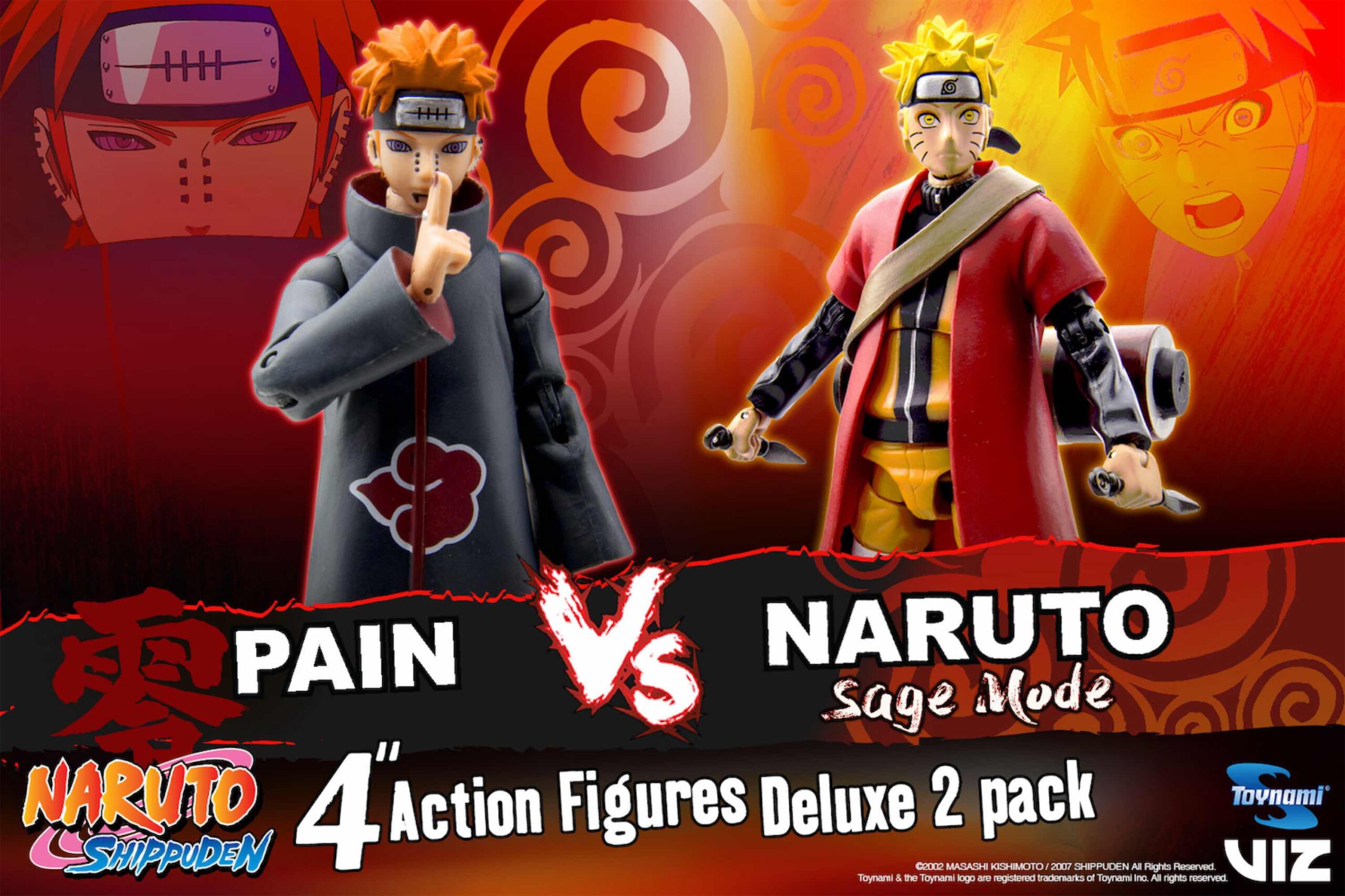 819872012772 | P/N: NA012770 | Cod. Artículo: DSP0000008761 Pack 2 figuras toynami naruto naruto sage mode vs pain exclusiva