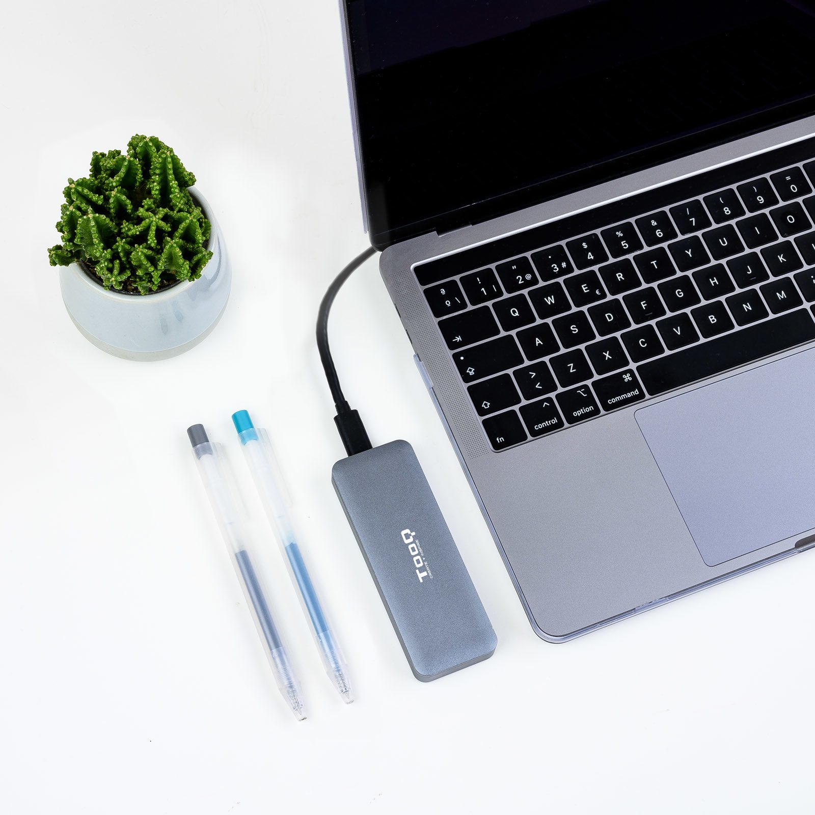 Caja externa tooq tqe - 2281g para ssd m.2 usb tipo c gris - Imagen 6