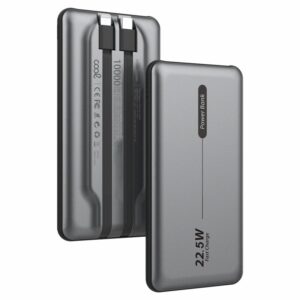 8434847074542 8434847074542 COOL BATERIA EXTERNA UNIVERSAL POWER BANK 10.000 MAH PD 22.5W (2 CABLES) GRIS