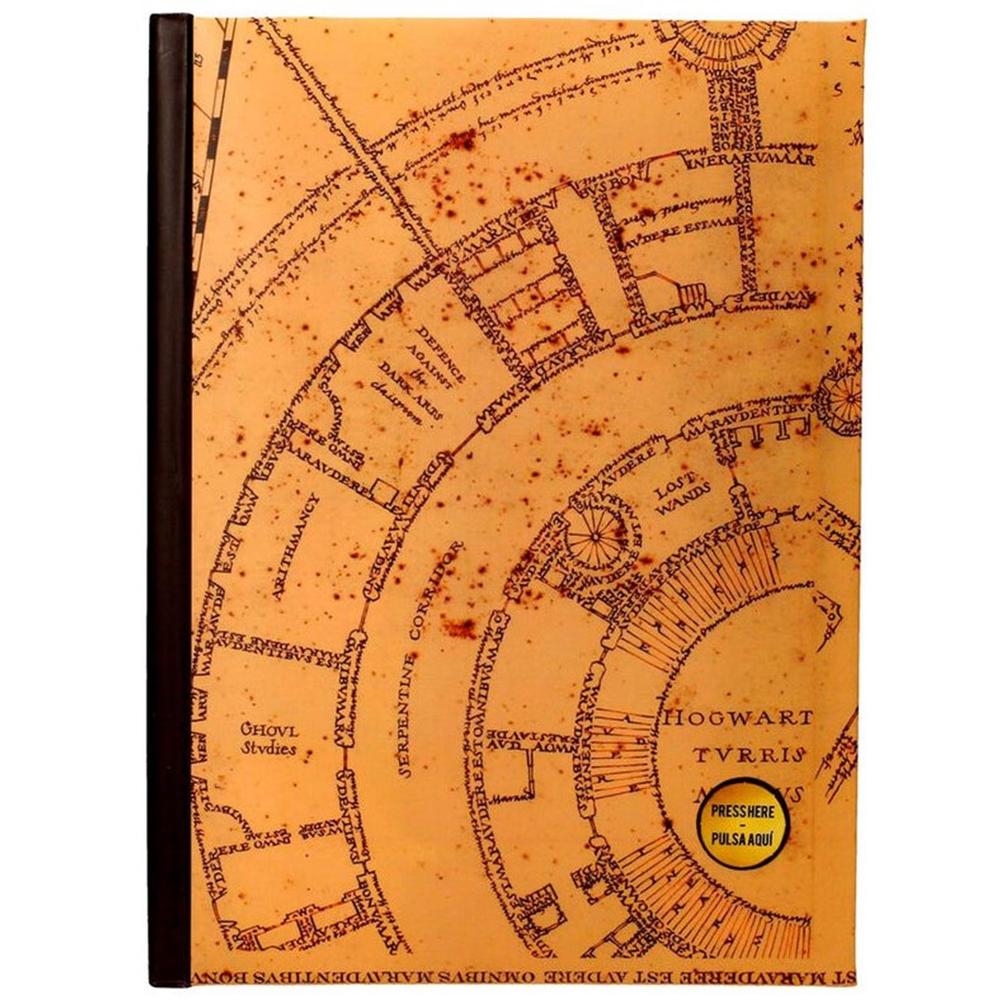 8435450232640 | P/N: SDTWRN23264 | Cod. Artículo: MGS0000030995 Libreta sd toys harry potter mapa merodeador con luz