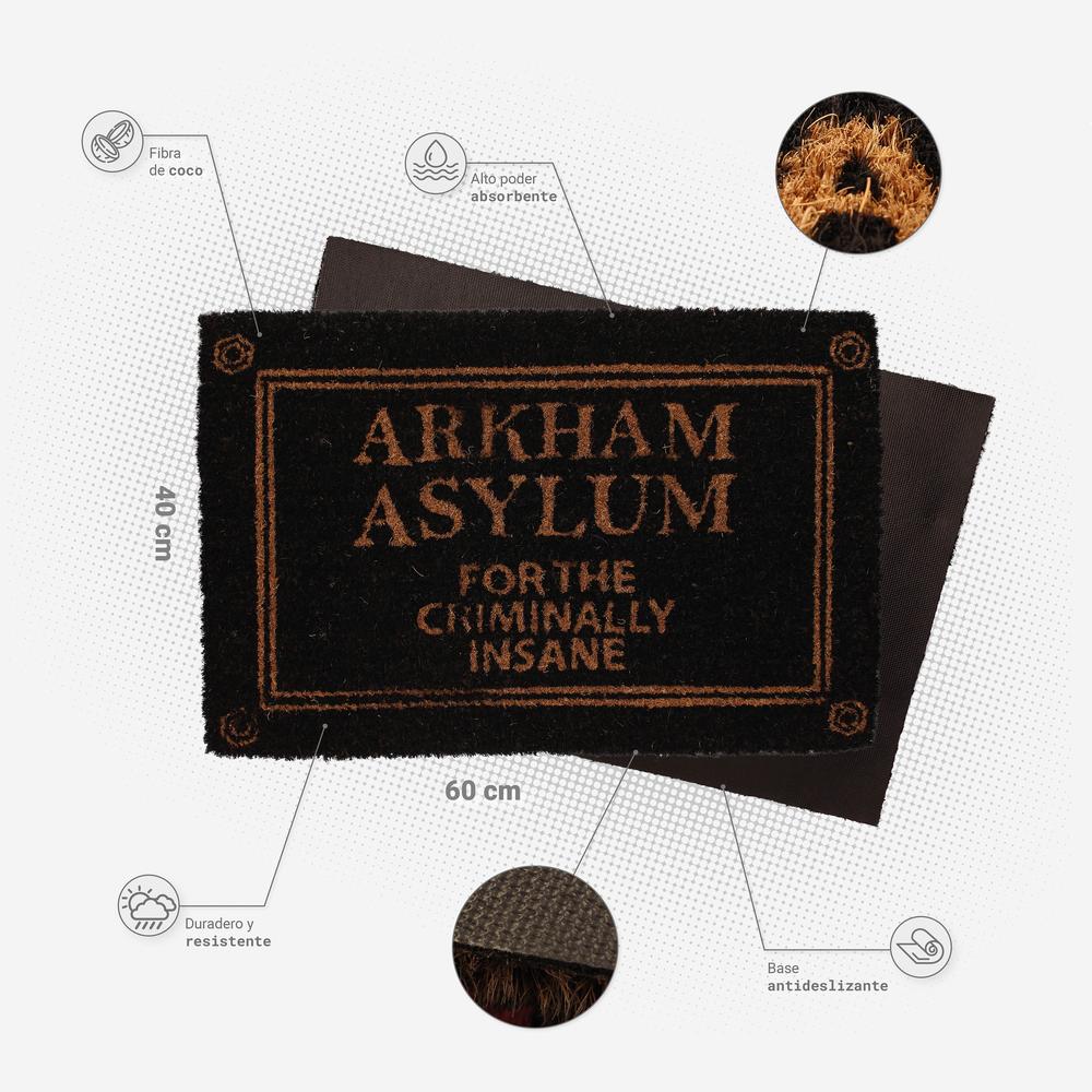Arkham asylum felpudo 60x40 dc comics - Imagen 3