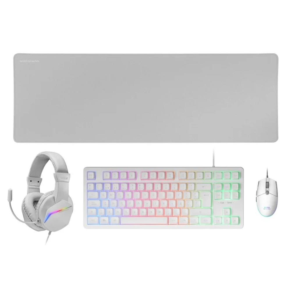 8435693103363 | P/N: MCPRGB3WES | Cod. Artículo: DSP0000020256 Combo mars gaming mcp - rgb3w 4 en 1 blanco