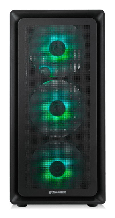 Caja ordenador gaming nox hyperflow hummer aero atx argb cristal templado negro - Imagen 2