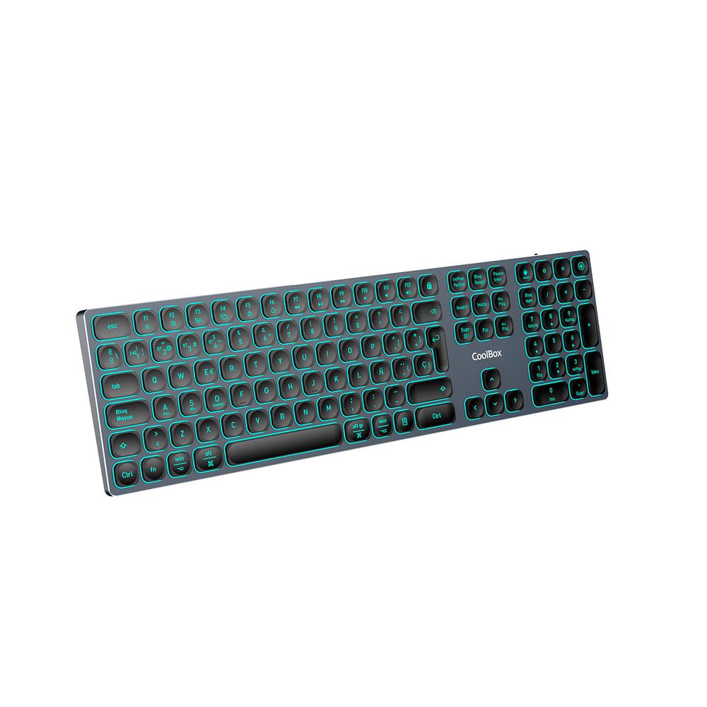 8436624422324 | P/N: COO-TEW02-BKB | Cod. Artículo: MGS0000031205 Teclado inalambrico retroiluminado coolbox moonlight key b431