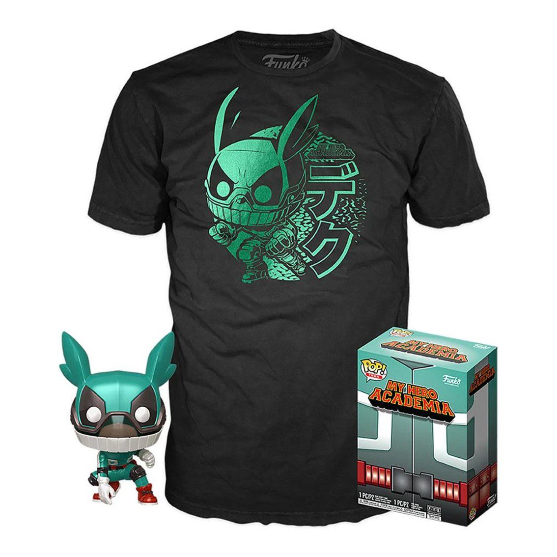 889698491891 | P/N: UT56666L | Cod. Artículo: MGS0000005704 Pop & tee my hero academia deku con casco (full mech suit) funko + camiseta talla l