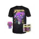 889698554893 | P/N:  | Cod. Artículo: MGS0000008827 Pop & tee marvel spiderman black light funko + camiseta talla l