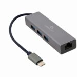 ADAPTADOR DE RED GEMBIRD USB-C GIGABIT CON CONCENTRADOR USB 3.1 DE 3 PUERTOS 8716309120494 A-CMU3-LAN-01
