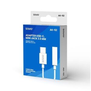 ADAPTADOR USB-C A MINI JACK 3.5 MM SAVIO AK-52 5901986047513 P/N:  | Ref. Artículo: