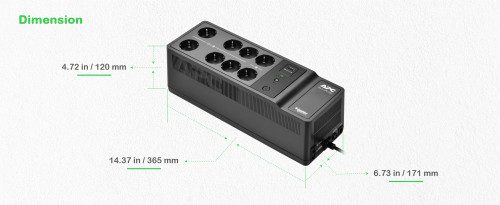 APC BE500G2-GR sistema de alimentación ininterrumpida (UPS) En espera (Fuera de línea) o Standby (Offline) 0,5 kVA 300 W - Imagen 14