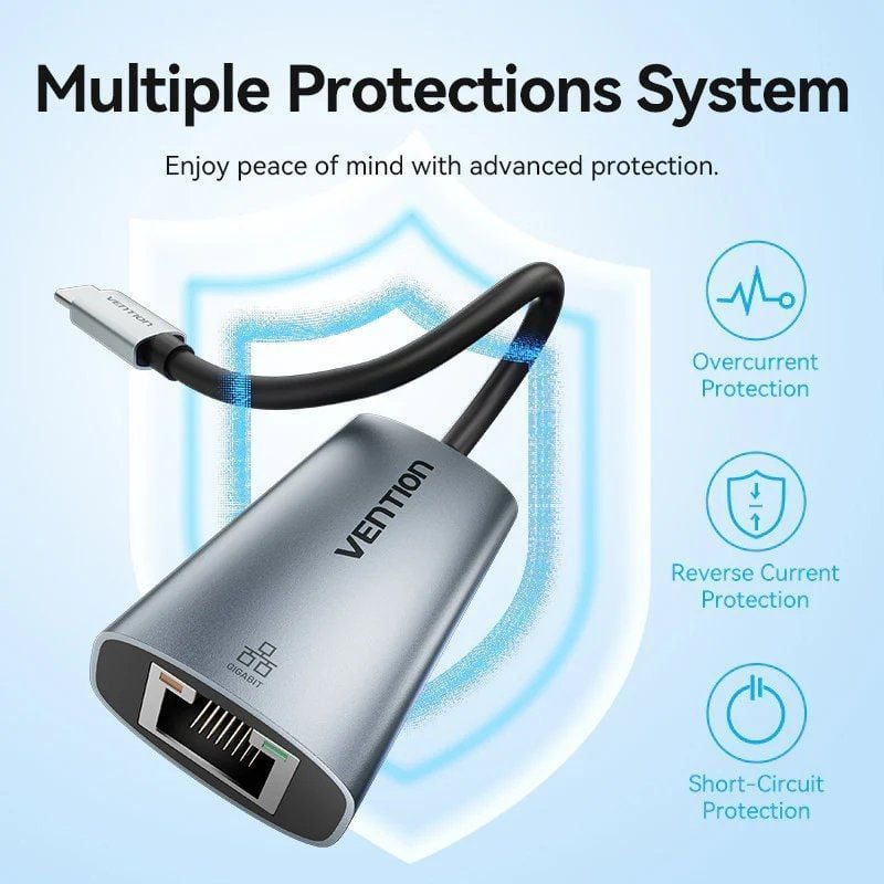 Adaptador USB Tipo-C - RJ45 Vention CFPHB/ 1000Mbps - Imagen 3