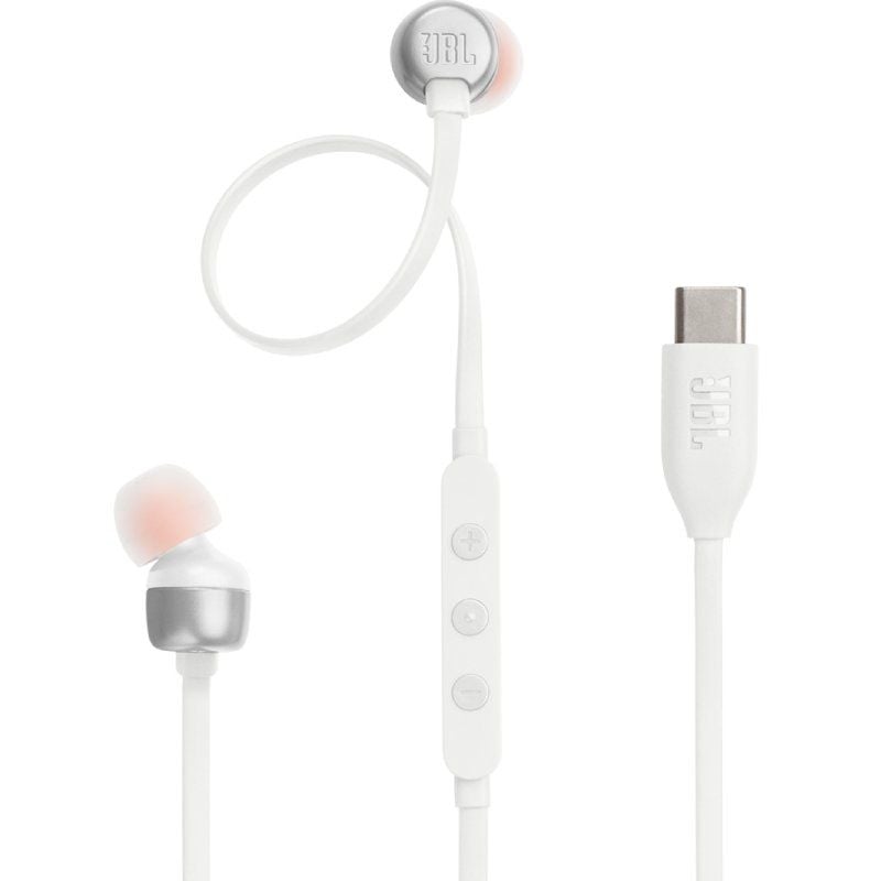 Auriculares Intrauditivos JBL Tune 310C/ con Micrófono/ Blancos 1200130011153 JBLT310CWHT JBL-AUR TUNE 310C WH