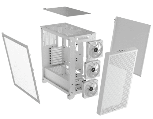 CAJA CORSAIR 3000D AIRFLOW MID-TOWER CRISTAL TEMPLADO BLANCA CC-9011252-WW - Imagen 2