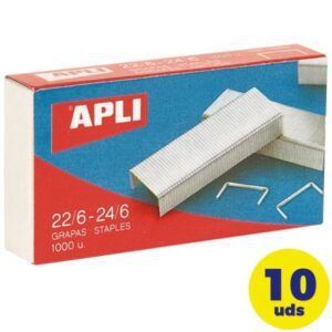 Cajas de Grapas Apli 13469/ 22/6 - 24/6/ 10 cajas de 1000 unidades 28410782134699 13469 10U API-GRAPAS 13469 CAJA 10U