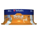 DVD-R Verbatim Imprimible 16X/ Tarrina-25uds 023942435389 43538 VERB-DVD 43538
