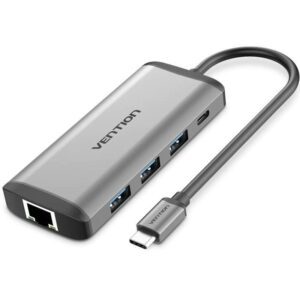 Docking USB Tipo-C Vention CNDHB/ 1xHDMI 4K/ 3xUSB/ 1xUSB Tipo-C PD/ 1xRJ45/ 1xLector tarjetas/ Gris 6922794741362 CNDHB VEN-DOCK CNDHB