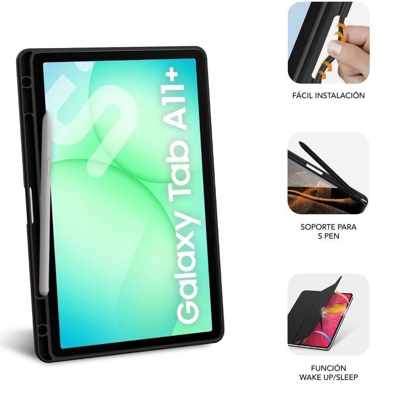 Funda Subblim Clear Shock Case para Samsung A11+/ Negra - Imagen 3