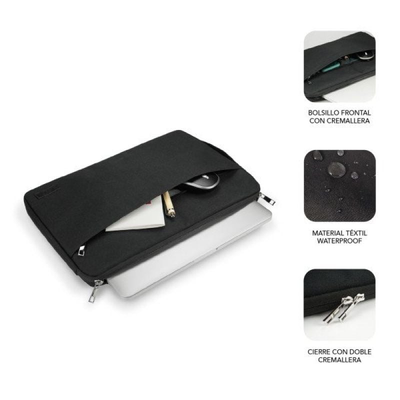 Funda Subblim Urban Laptop Sleeve para Portátiles hasta 15.6"/ Negra - Imagen 2