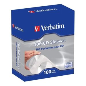 Fundas CD-R Verbatim Sleeves/ Caja-100uds 023942499763 49976 VERB-FUNDA CD 49976