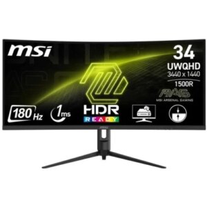 MSI MONITOR MAG 342CQR E2. 34" VA CURVO 1500R. 3440X1440 (UW 4711377192125 | P/N: 9S6-3DB64H-068 | Ref. Artículo: 1383926