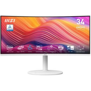 MSI MONITOR MODERN MD342CQPW. 34" VA CURVO 1500R. 3440X1440. 120 HZ. BLANCO 4711377151948 | P/N: 9S6-3PC59H-012 | Ref. Artículo: 1375378