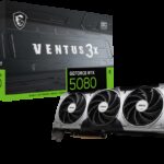 MSI VENTUS GeForce RTX5080 16G 3X OC NVIDIA GeForce RTX 5080 16 GB GDDR7 4711377309219 | P/N: 912-V531-264 | Ref. Artículo: 1393543