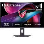 Monitor Gaming Curvo LG UltraGear 32G600A-B 31.5"/ QHD/ 1ms/ 180Hz/ VA/ Regulable en altura/ Negro 8806096565490 32G600A-B LG-M 32G600A-B