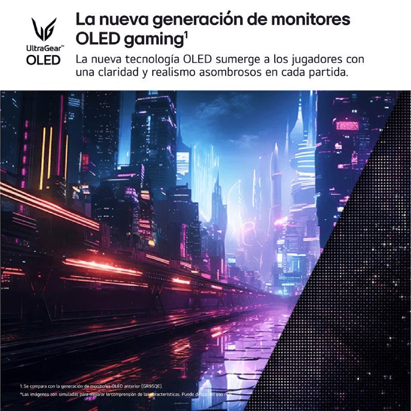 Monitor Gaming LG UltraGear 27GX704A-B 27"/ QHD/ 0.03ms/ 240Hz/ OLED/ Regulable en altura/ Negro - Imagen 3