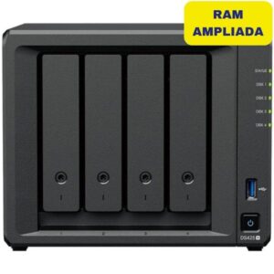 NAS Synology Diskstation DS425+/ 4 Bahías 3.5"- 2.5"/ 6GB DDR4/ Formato Torre 8435797000308 DS425+/6G SYN-NAS DS425 PLUS 6G