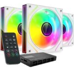 Pack 3 Ventiladores Mars Gaming MF-3DPROKIT/ 12cm + HUB + Mando a Distancia/ ARGB/ Blanco 8435693109969 MF3DPROKITW TAC-REF MF-3DPROKIT WH