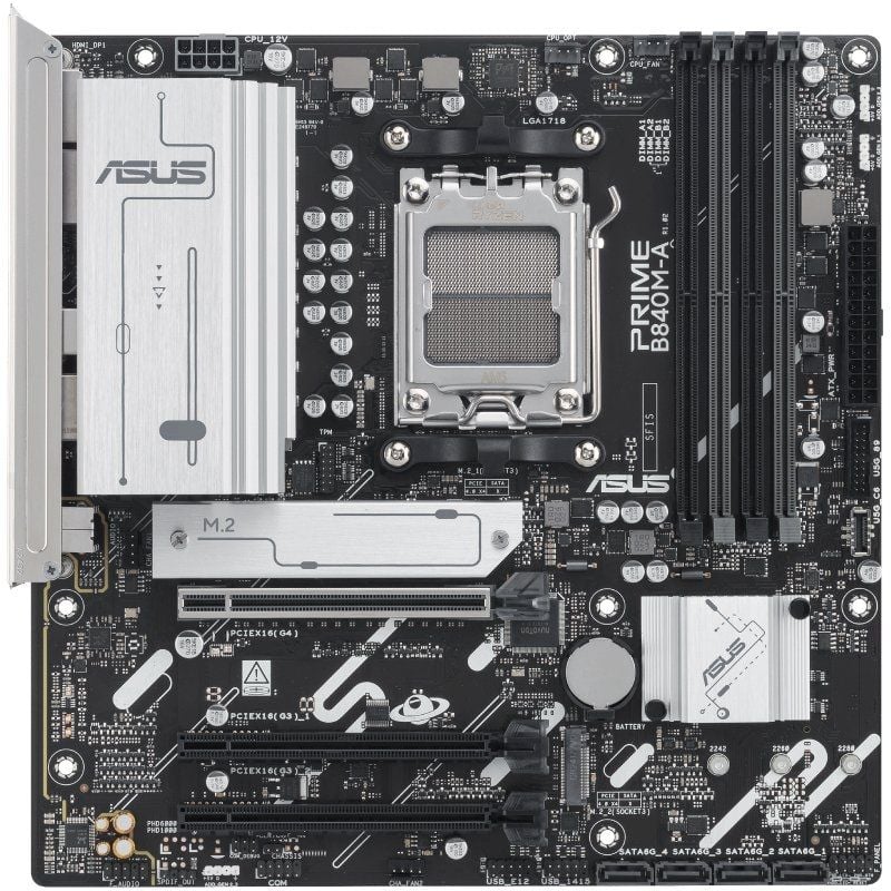 Placa Base Asus Prime B840M-A-CSM Socket AM5/ DDR5/ PCIe 4.0/ Micro ATX - Imagen 2