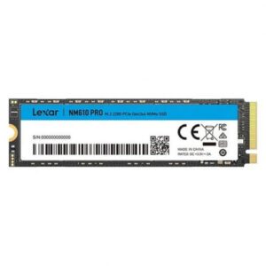 SSD LEXAR M.2 500GB 4PCIE3.0 NM610 PRO 843367128730 P/N: LNM610P500G-RNNNG | Ref. Artículo: LNM610P500G-RNNNG