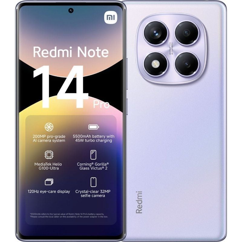 Smartphone Xiaomi Redmi Note 14 Pro 12GB/ 512GB/ 6.67"/ Purpura 6932554407025 NOTE14P 12-512 PUR XIA-SP NOTE14P 12-512 PUR