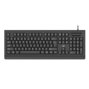 TECLADO EWENT EW3286 USB CON LECTOR DNI NEGRO 8052101433401 P/N: EW3286 | Ref. Artículo: EW3286