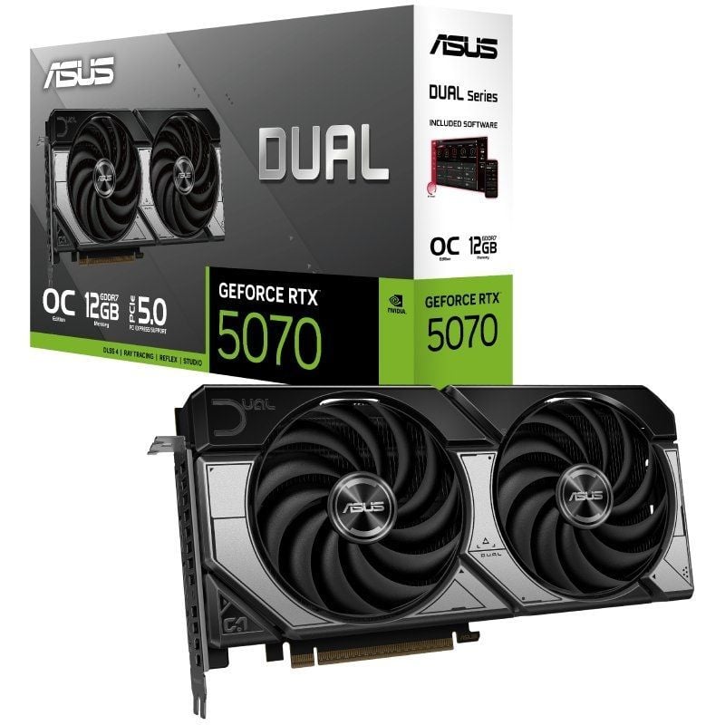 Tarjeta Gráfica Asus Dual GeForce RTX 5070 OC/ 12GB GDDR7 4711636046213 90YV0M17-M0NA00 ASU-GF RTX5070 D OC 12G